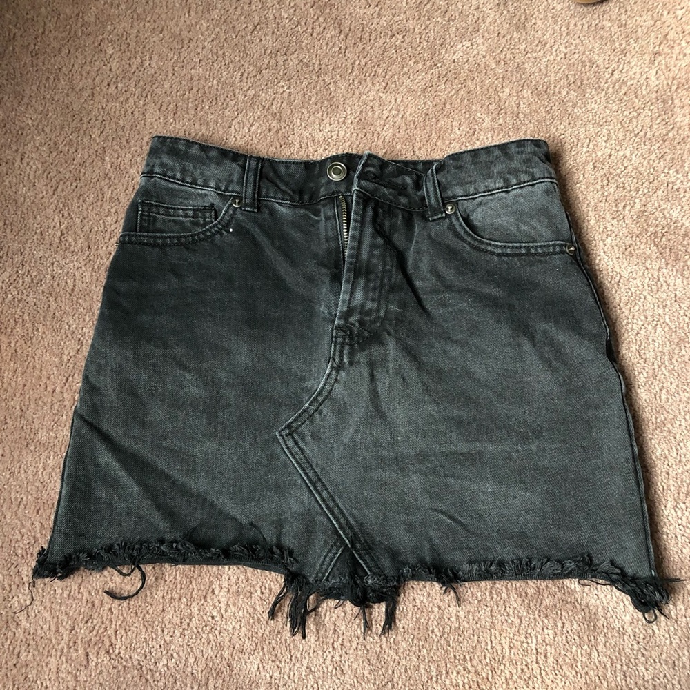 Black jean skirt